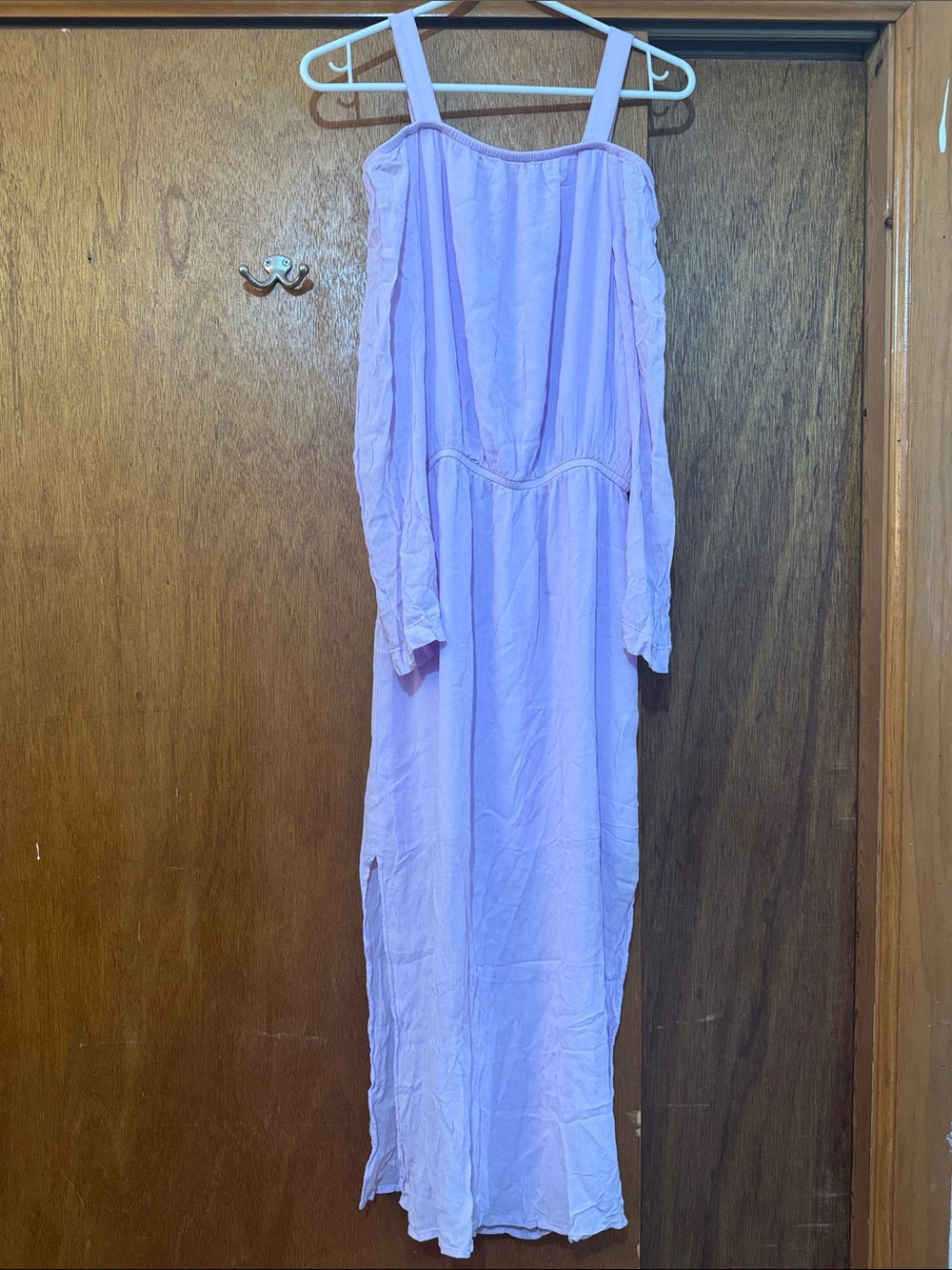 Calvin Klein Jeans Lavender Off-Shoulder Maxi Dress